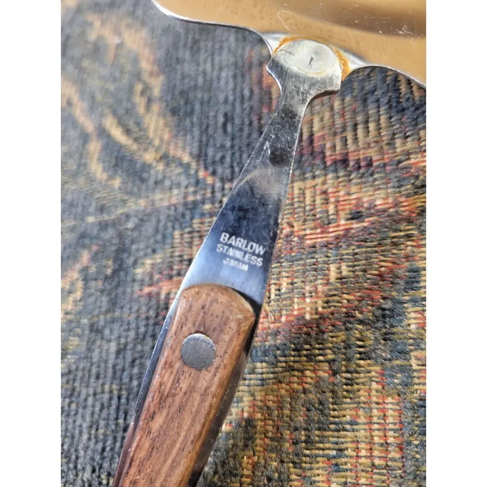 Vintage Barlow Stainless Steel Wood Handled Cheese Knife